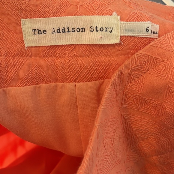 Anthropologie Rare Peach "Discreet Designs Pencil Skirt" by The Addison - Picture 6 of 9